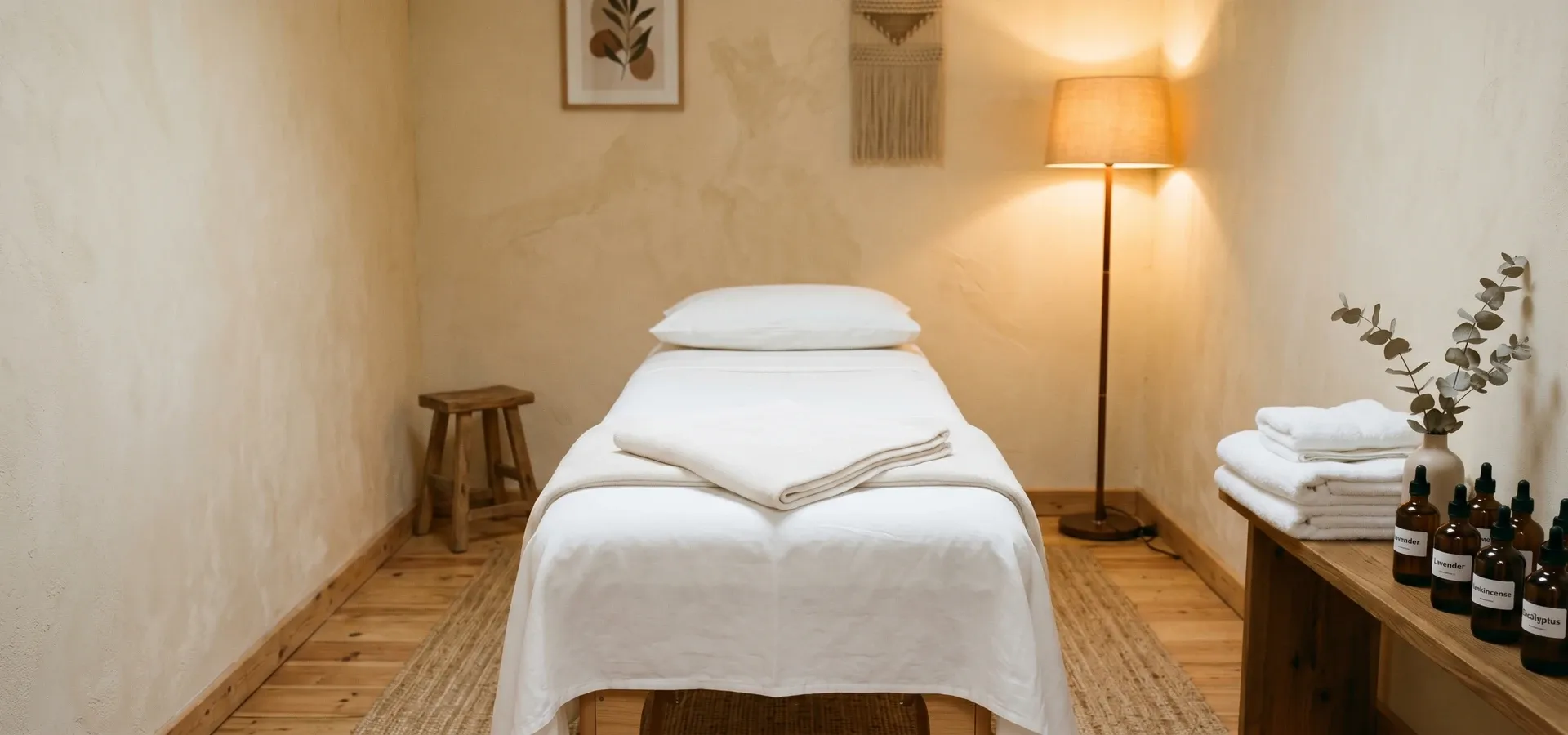 Calm therapy space at Blossom Yoga