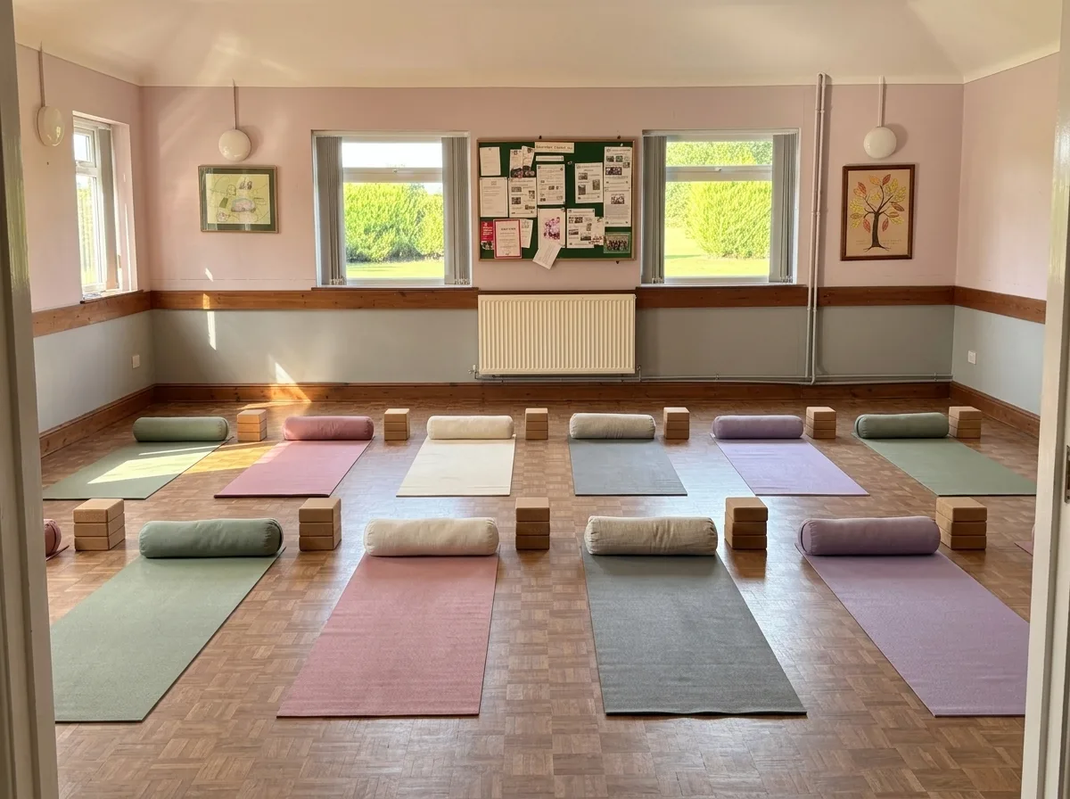 The room at Barnham Broom Village Hall, from the doorway